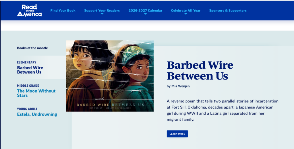BARBED WIRE BETWEEN US in Read Across America calendar